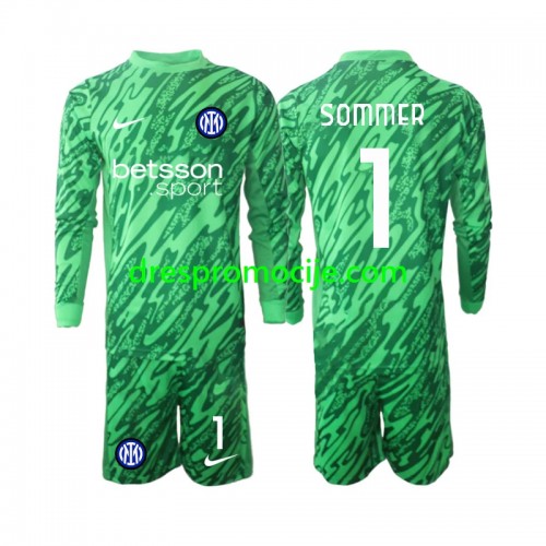 Inter Milan Yann Sommer 1 Dres Golmanski Dječji Domaći 2024/2025 Dugim Rukavima Inter Milan Yann Sommer 1 Dres Golmanski Dječji Domaći 2024/2025 Dugim Rukavima